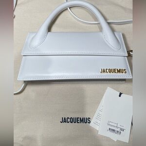 Jacquemus White Chiquito Long Leather Handbag